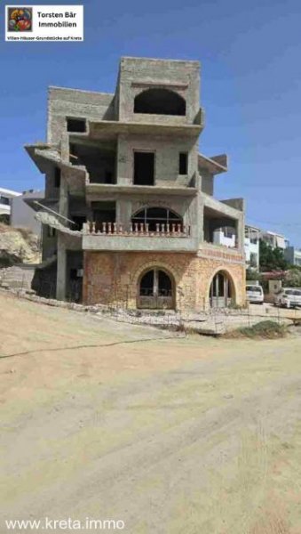 Kalamaki Kreta Kreta, unfertiges Apartmenthaus mit 8 Wohneinheiten direkt am Meer Haus kaufen